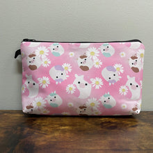 Load image into Gallery viewer, Zip Pouch - Cow Daisy Squishmallow
