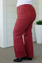 Load image into Gallery viewer, Judy Blue Phoebe High Rise Front Seam Straight Jeans in Burgundy
