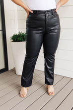 Load image into Gallery viewer, Judy Blue Tanya Control Top Faux Leather Pants in Black

