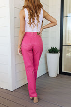 Load image into Gallery viewer, Judy Blue Tanya Control Top Faux Leather Pants in Hot Pink
