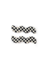 Load image into Gallery viewer, Wavy Clip Set in Checkered Black
