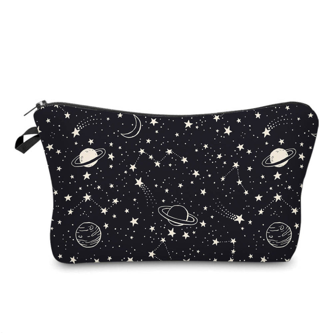 Zip Pouch - Planets, Black and White
