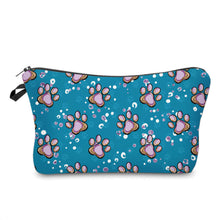 Load image into Gallery viewer, Zip Pouch - Dog, Lavender Paw Prints
