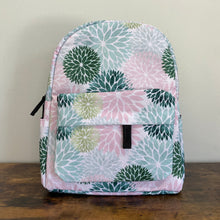Load image into Gallery viewer, Mini Backpack - Floral Green Pink Dahlia
