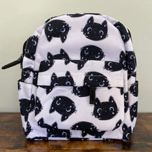 Load image into Gallery viewer, Mini Backpack - Black Cat Heads
