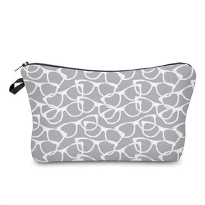 Zip Pouch - Glasses on Grey