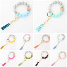 Load image into Gallery viewer, Silicone Bead Bracelet Keychain
